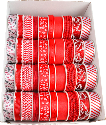 Bandă cadou roșie-albă Profissimo