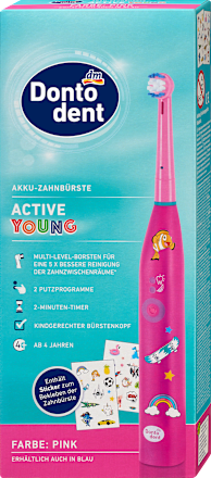 Детска електрическа четка за зъби Active Young, розова, 4+г Dontodent