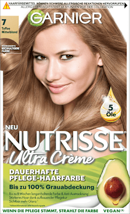 Nutrisse Creme dauerhafte Pflege-Haarfarbe - Nr. 70 Toffee Mittelblond GARNIER NUTRISSE