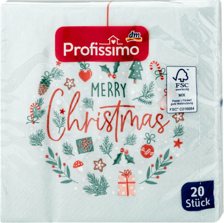 Servietten Weihnachtskugel (33x33cm) Profissimo