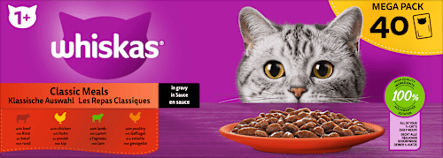 Nassfutter Katze 1+ Klassische Auswahl Mega Pack Whiskas