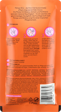 Maska za stopala v obliki nogavic MANGO Bliss (1 par) Balea