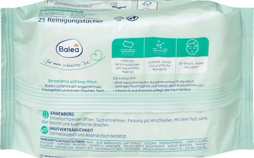 Abschminktücher 3in1 mit Aloe Vera Balea