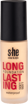 Fondotinta Longlasting Soft Matt Waterproof 190/001 Ivory s-he colour&style