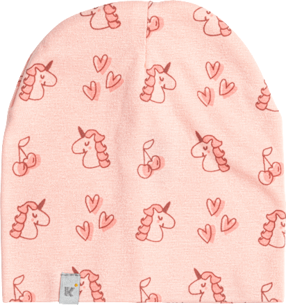 Kindermütze Jersey mit Einhorn-Muster PURSET
