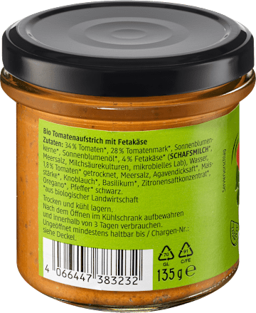 Brotaufstrich Tomate-Feta dmBio