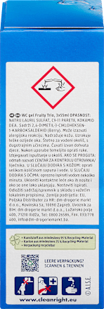 WC-öblítő és -illatosító kosárral Fruity-Trio, bogyós gyümölcs, dinnye és lime illattal Denkmit