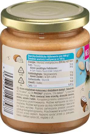 Crema spalmabile con cocco e mandorle dmBio