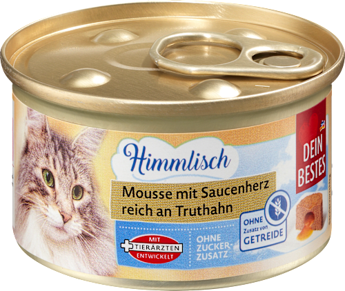 Mokra hrana za mačke Himmlisch Mousse - puretina u kremastom umaku Dein Bestes