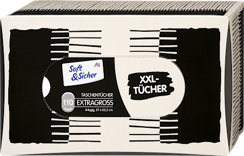 Taschentücher Box Extragroß 4-lagig sortiert Soft&Sicher