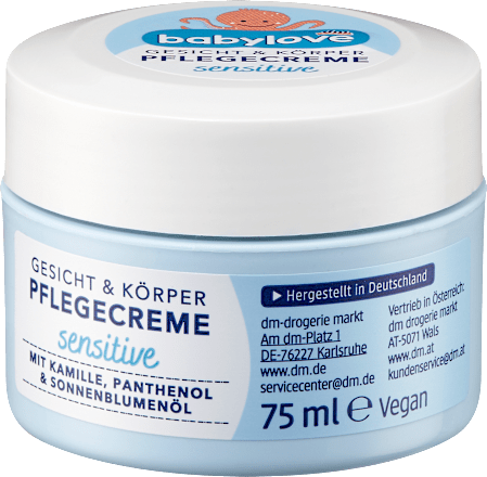 Crema sensitive per viso e corpo babylove