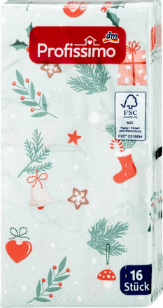 Buffetservietten Weihnachtskugel (33x33 cm) Profissimo
