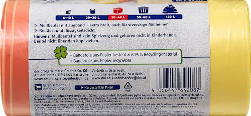 Szemeteszsák zárószalaggal 35 literes Profissimo
