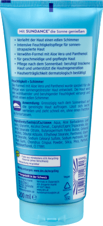 Napozás utáni csillámló testápoló lotion trópusi illattal SUNDANCE