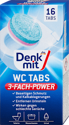 WC-Reiniger Tabs mit 3-Fach-Power Denkmit
