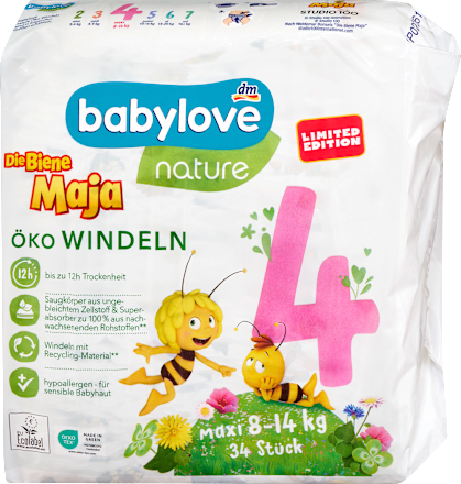 Öko pelenka maxi, 4-es méret, 8-14 kg babylove nature