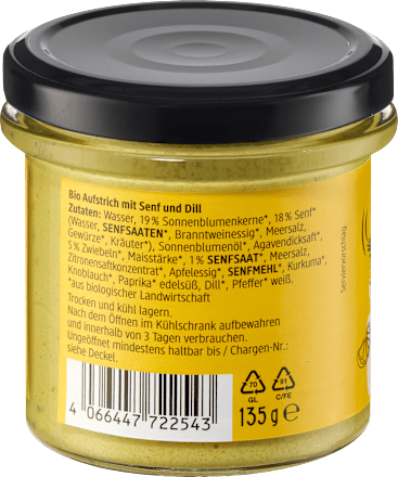 Brotaufstrich Senf-Dill dmBio