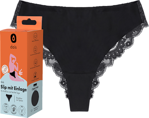 Slip mit Einlage daily brazilian schwarz, Gr. M dais