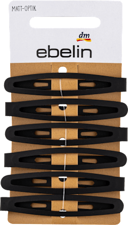 Schwarze Haarspangen Matt-Optik ebelin