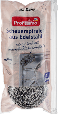 Scheuerschwamm Spiralen aus Edelstahl Profissimo