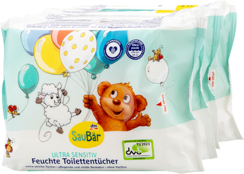 Feuchte Toilettentücher Ultra Sensitiv SauBär