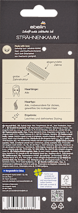 Pettine a denti larghi grande assort. ebelin PROFESSIONAL