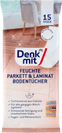 Panni umidificati per pavimenti in parquet e laminato Denkmit