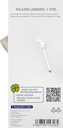 Haarklammer weiß Summer Care  Langhaarmädchen