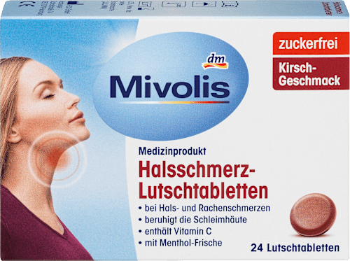 Halsschmerz-Lutschtabletten Kirsche Mivolis