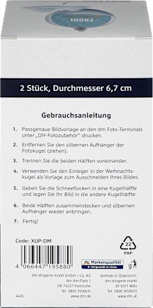 Weihnachtskugeln mit Schnee 2 St Paradies