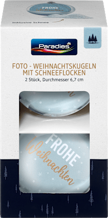 Weihnachtskugeln mit Schnee 2 St Paradies