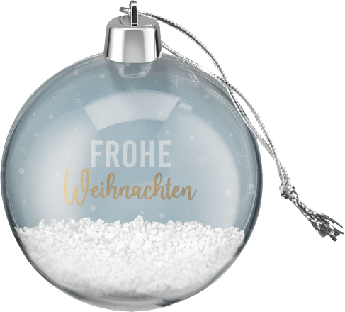 Weihnachtskugeln mit Schnee 2 St Paradies