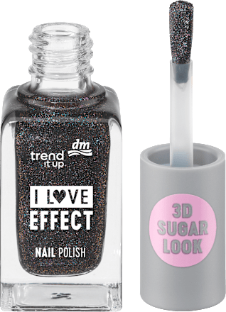 Lak za nohte, 040 Black Glitter trend !t up