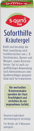 Gel pentru înțepături de insecte S-QUiTO free