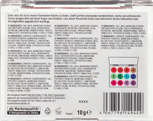 Lidschatten Palette Colorful Love Rainbow trend !t up