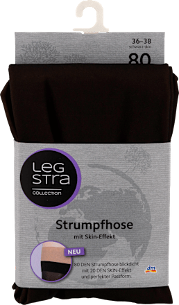 Strumpfhose mit Skin-Effekt 80 DEN schwarz, Gr. 36/38 Legstra