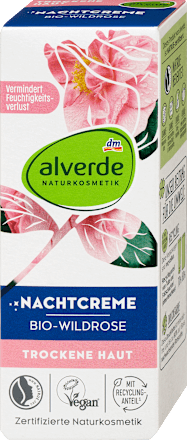Éjszakai arckrém bio vadrózsával, száraz bőrre alverde NATURKOSMETIK