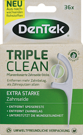 Triple Clean pflanzenbasierte Zahnseide-Sticks DenTek