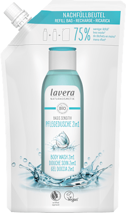 Pflegedusche Basis Sensitiv 2in1 Nachfüllbeutel lavera NATURKOSMETIK