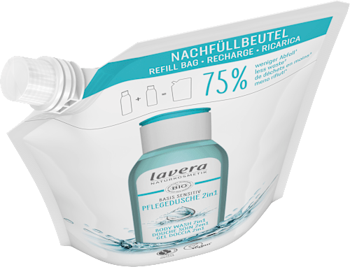 Pflegedusche Basis Sensitiv 2in1 Nachfüllbeutel lavera NATURKOSMETIK
