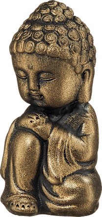 Poly-Buddha, gold-schwarz (10 cm) Dekorieren & Einrichten