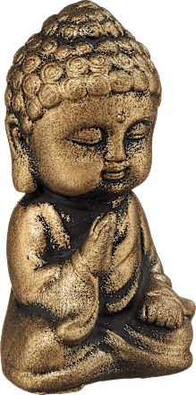 Poly-Buddha, gold-schwarz (10 cm) Dekorieren & Einrichten