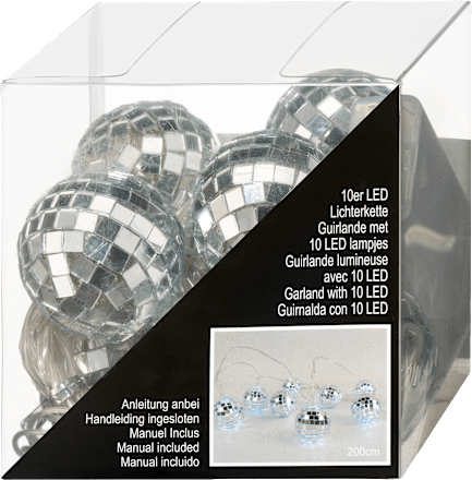 LED Lichterkette "Diskokugel", silber Dekorieren & Einrichten
