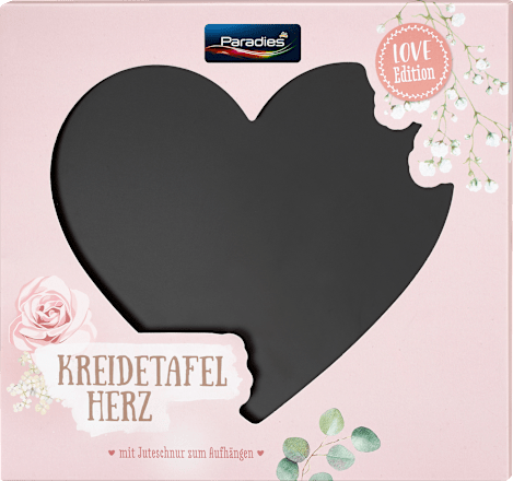 Kreidetafel Herz Paradies
