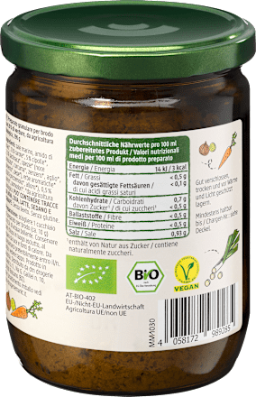 Bio jušna osnova z 20 % zelenjave dmBio