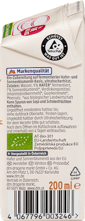 Sterilizovani krem za kuvanje na bazi ovsa dmBio