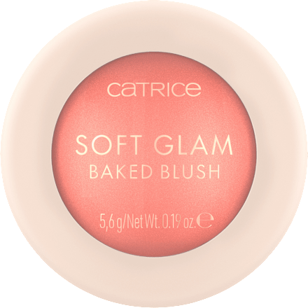 Róż wypiekany rozświetlający Soft Glam Baked Blush 030 Cheeky Coral CATRICE