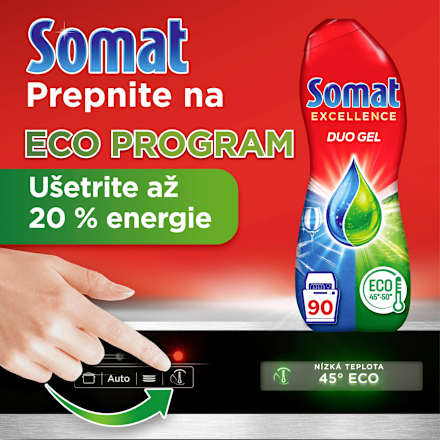 Gél do umývačky riadu Excellence Duo Gel Somat