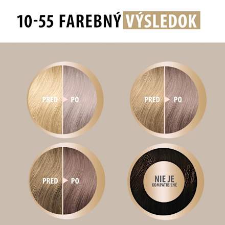 Farba na vlasy - 10-55 chladná strieborná blond Schwarzkopf CREME SUPREME