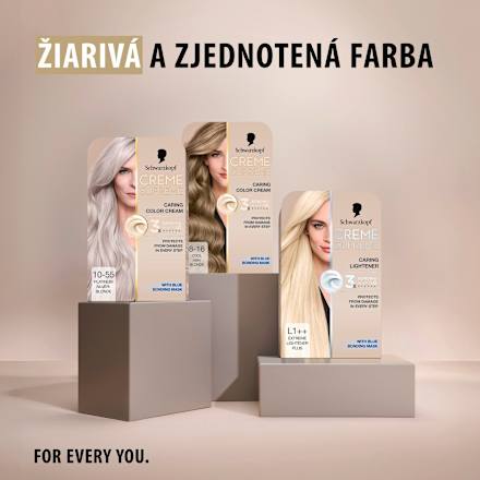 Farba na vlasy - 10-55 chladná strieborná blond Schwarzkopf CREME SUPREME